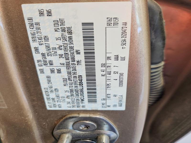 Aukcja sprzedaży 2020 Ford Escape, vin: 1FMCU0G66LUB84039, numer aukcji: 61056896
