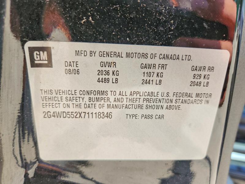 2007 Buick Lacrosse მანქანა იყიდება აუქციონზე, vin: 2G4WD552X71118346, აუქციონის ნომერი: 63202956