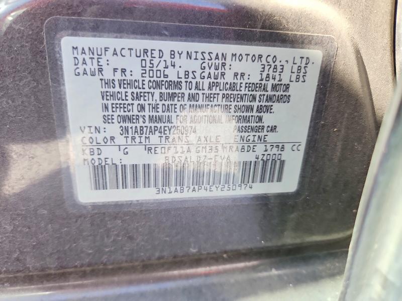 Продаж на аукціоні авто 2014 Nissan Sentra, vin: 3N1AB7AP4EY250974, номер лоту: 65395356