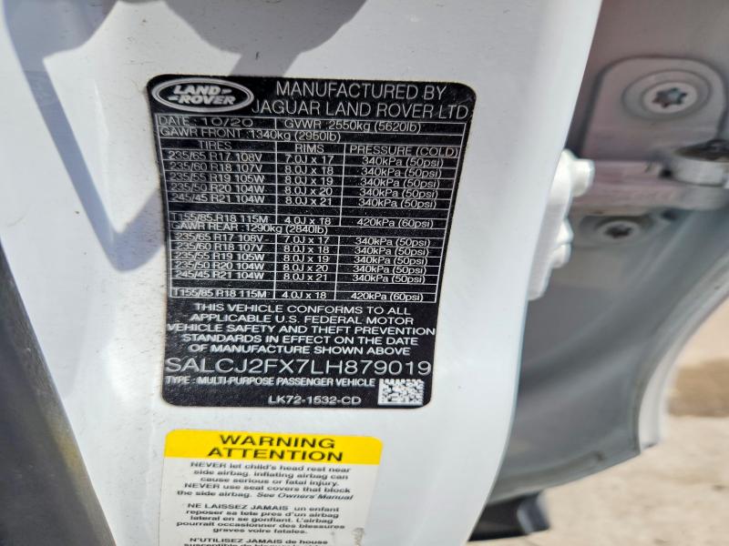 Продажа на аукционе авто 2020 Land Rover Discovery Sport, vin: SALCJ2FX7LH879019, номер лота: 66055126