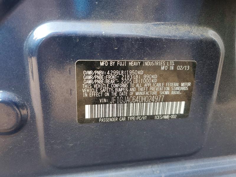 Продаж на аукціоні авто 2013 Subaru Impreza, vin: JF1GJAC64DH024977, номер лоту: 61967426