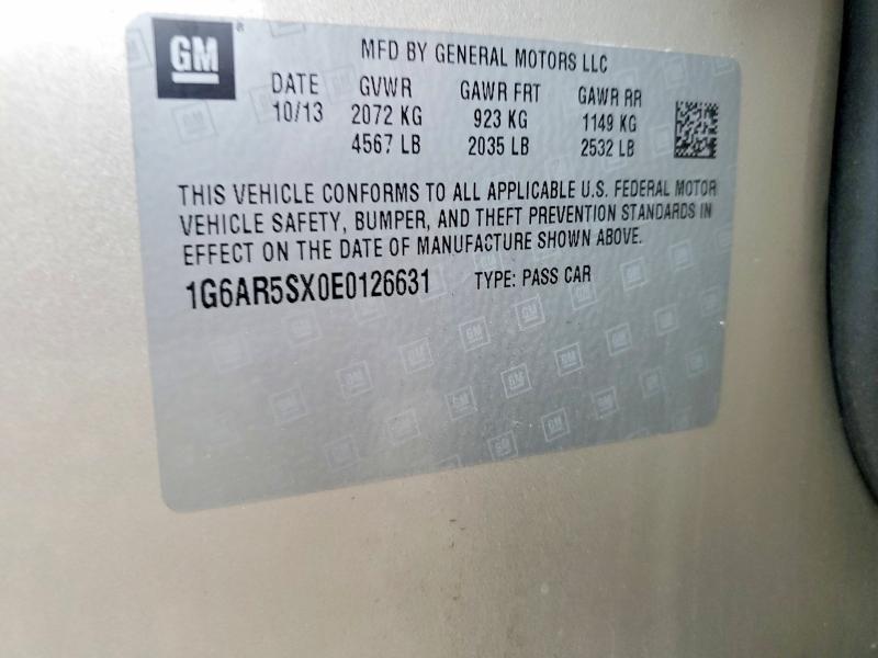 Продажа на аукционе авто 2014 Cadillac Cts, vin: 1G6AR5SX0E0126631, номер лота: 65207456