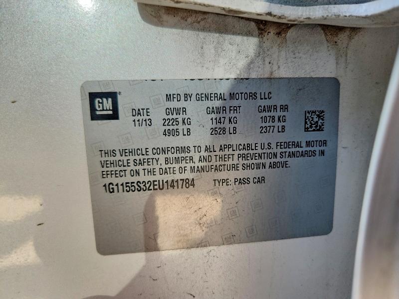 65896836 :رقم المزاد ، 1G1155S32EU141784 vin ، 2014 Chevrolet Impala مزاد بيع
