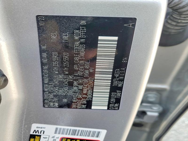 65366926 :رقم المزاد ، 5TDKDRBH7PS524922 vin ، 2023 Toyota Highlander مزاد بيع