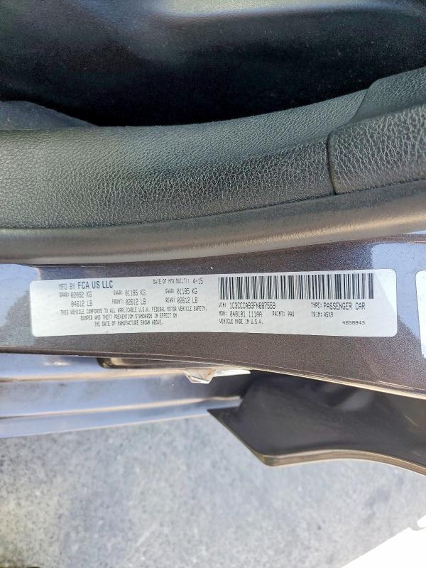 Aukcja sprzedaży 2015 Chrysler 200, vin: 1C3CCCAB3FN687559, numer aukcji: 65758636