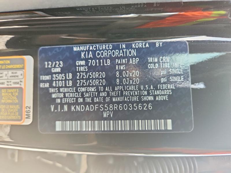 Продаж на аукціоні авто 2024 Kia Ev9, vin: KNDADFS58R6035626, номер лоту: 64249996