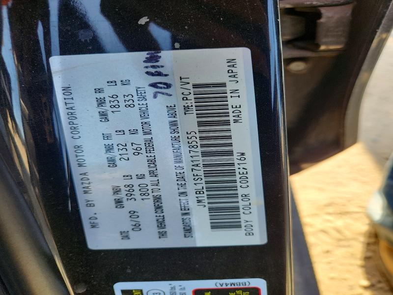 66109996 :رقم المزاد ، JM1BL1SF7A1178555 vin ، 2010 Mazda 3 مزاد بيع