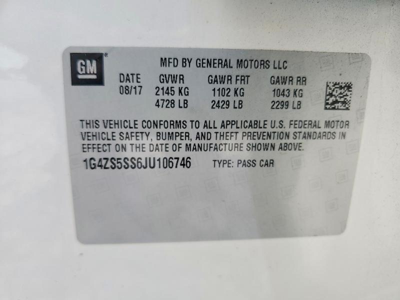 Aukcja sprzedaży 2018 Buick Lacrosse, vin: 1G4ZS5SS6JU106746, numer aukcji: 64453356