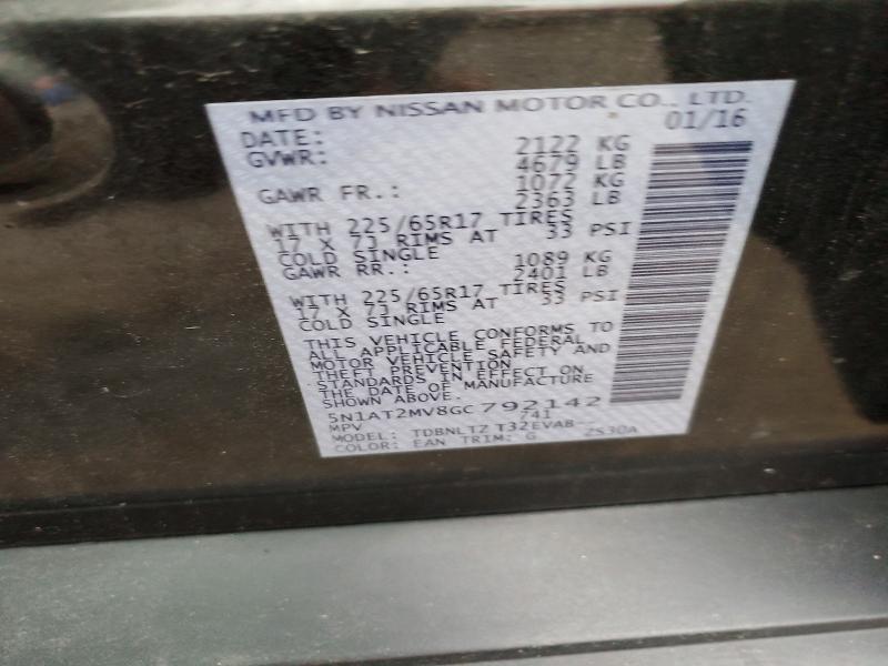 Aukcja sprzedaży 2016 Nissan Rogue, vin: 5N1AT2MV8GC792142, numer aukcji: 63890926