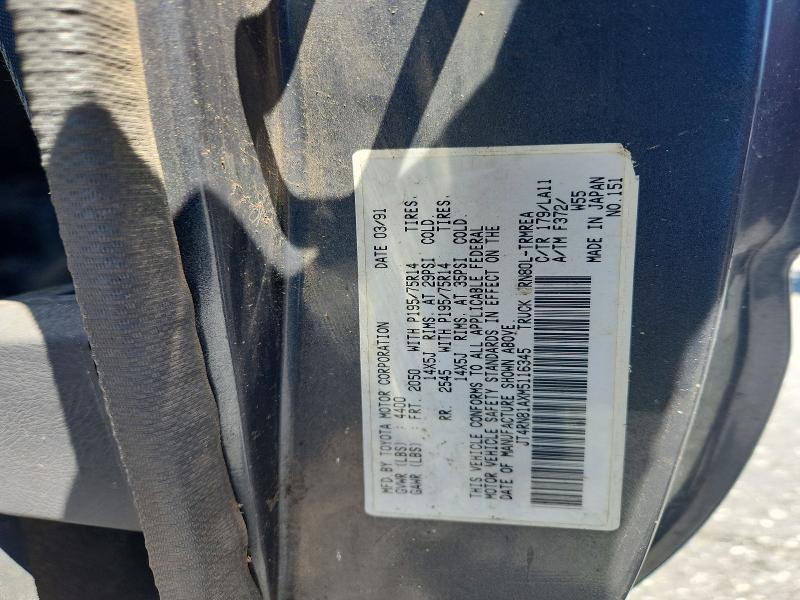 1991 Toyota Pickup მანქანა იყიდება აუქციონზე, vin: JT4RN81AXM5116345, აუქციონის ნომერი: 63228396