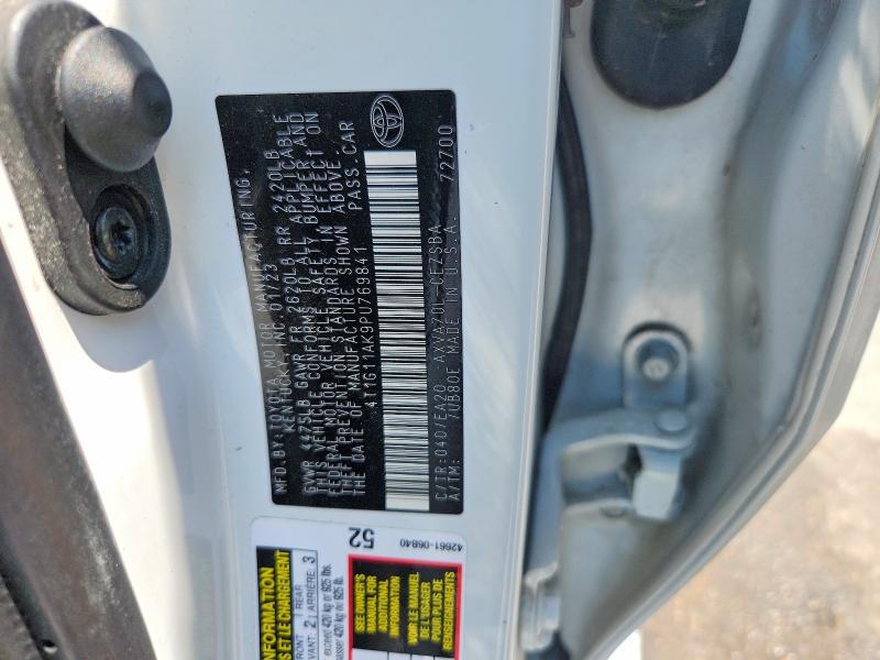 63902856 :رقم المزاد ، 4T1G11AK9PU769841 vin ، 2023 Toyota Camry مزاد بيع