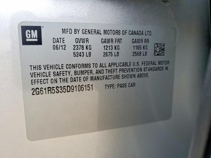 Продажа на аукционе авто 2013 Cadillac Xts, vin: 2G61R5S35D9106151, номер лота: 64774146