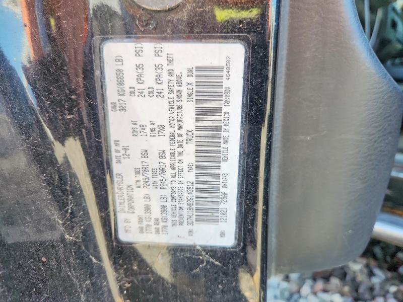 2002 Dodge Ram 1500 მანქანა იყიდება აუქციონზე, vin: 3D7HU18N82G143912, აუქციონის ნომერი: 66034946