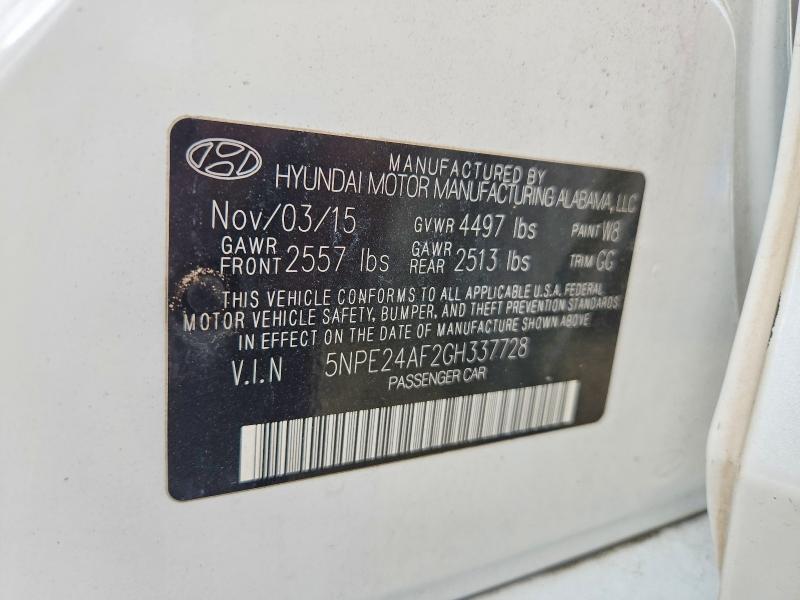 Продажа на аукционе авто 2016 Hyundai Sonata, vin: 5NPE24AF2GH337728, номер лота: 63113946