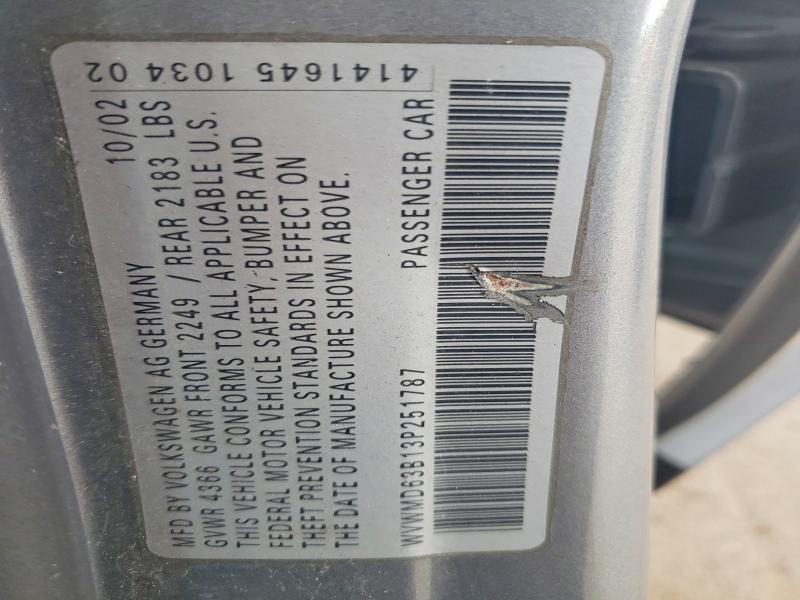 Aukcja sprzedaży 2003 Volkswagen Passat, vin: WVWMD63B13P251787, numer aukcji: 66414196