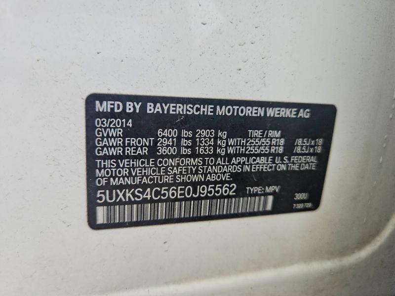 2014 Bmw X5 მანქანა იყიდება აუქციონზე, vin: 5UXKS4C56E0J95562, აუქციონის ნომერი: 64808166