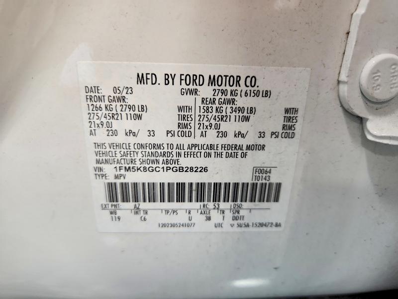 66458496 :رقم المزاد ، 1FM5K8GC1PGB28226 vin ، 2023 Ford Explorer مزاد بيع