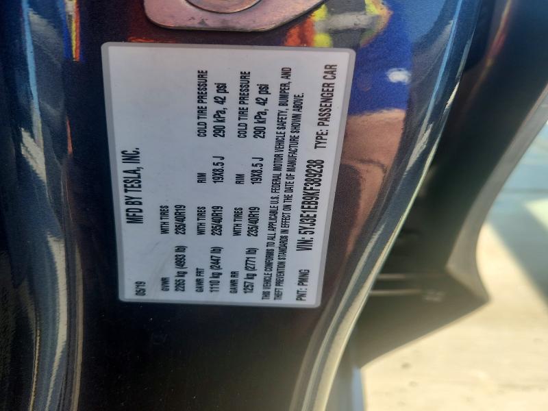 66212396 :رقم المزاد ، 5YJ3E1EB9KF389238 vin ، 2019 Tesla Model 3 مزاد بيع