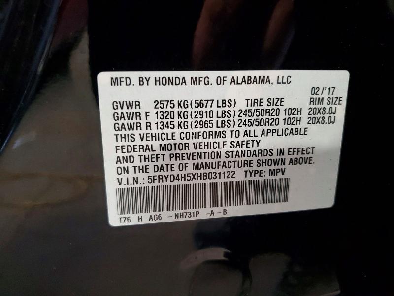 Продаж на аукціоні авто 2017 Acura Mdx, vin: 5FRYD4H5XHB031122, номер лоту: 64764206