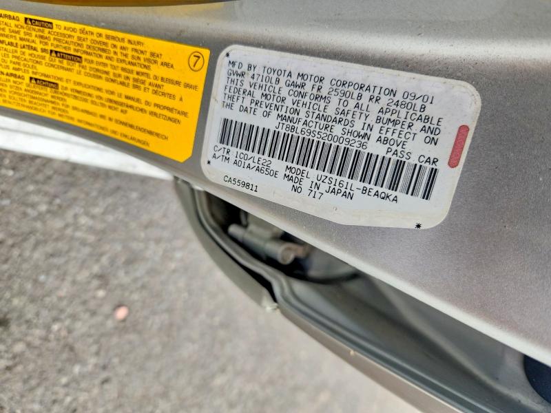 Aukcja sprzedaży 2002 Lexus Gs, vin: JT8BL69S520009236, numer aukcji: 65914246
