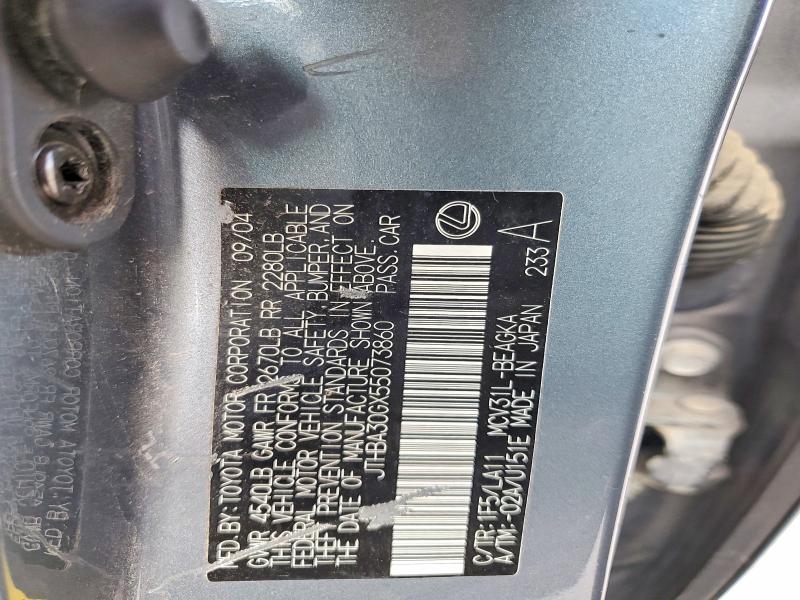 Aukcja sprzedaży 2005 Lexus Es, vin: JTHBA30GX55073860, numer aukcji: 63659206