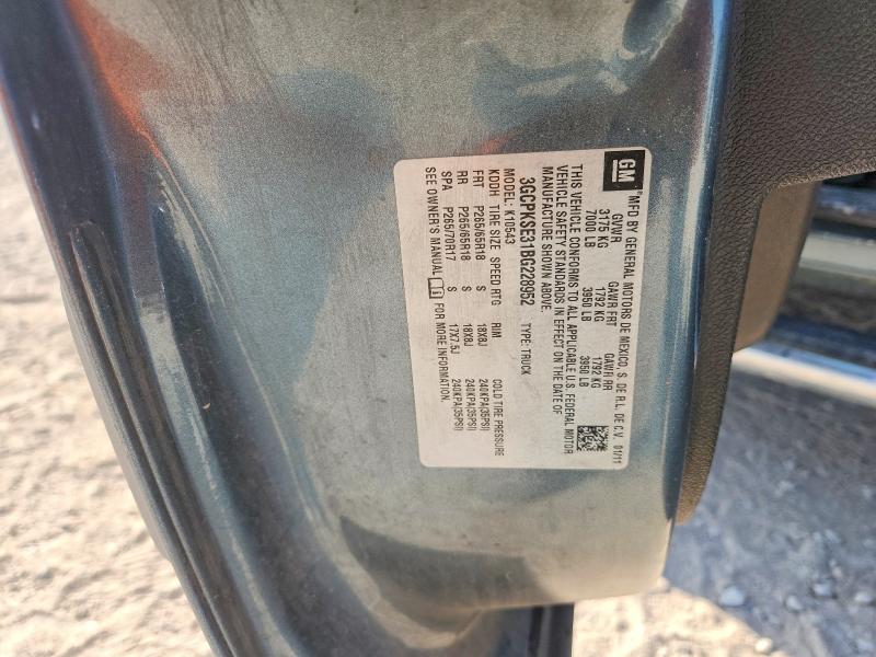 64545906 :رقم المزاد ، 3GCPKSE31BG228952 vin ، 2011 Chevrolet Silverado مزاد بيع