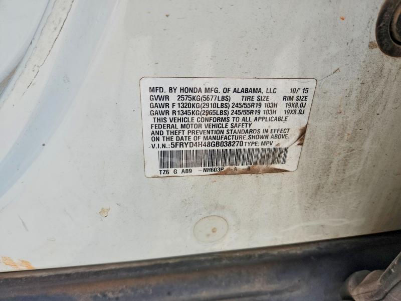Aukcja sprzedaży 2016 Acura Mdx, vin: 5FRYD4H48GB038270, numer aukcji: 67312076