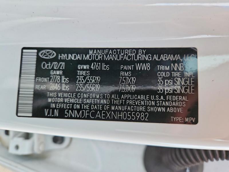 Aukcja sprzedaży 2022 Hyundai Tucson, vin: 5NMJFCAEXNH055982, numer aukcji: 66958616