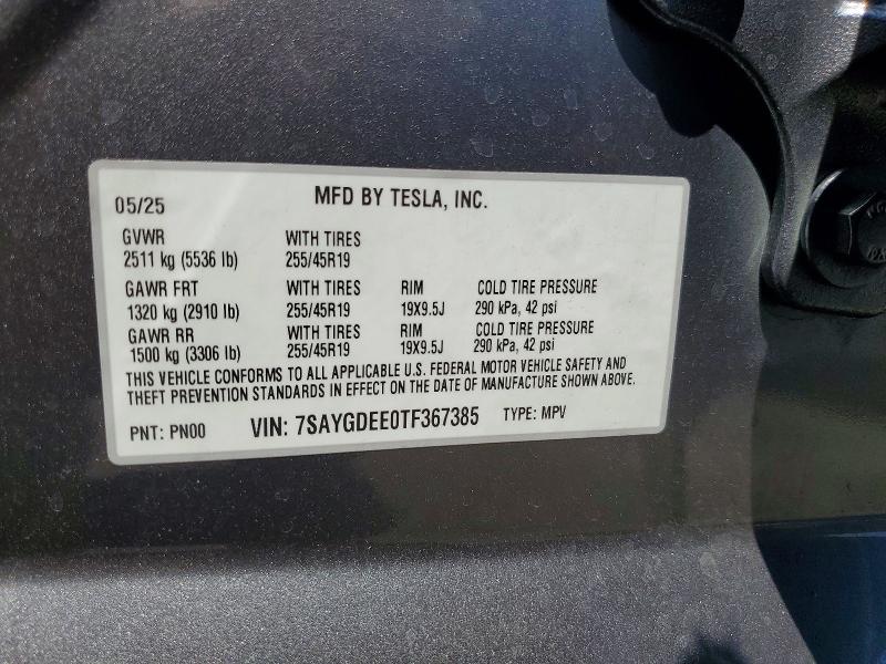 Aukcja sprzedaży 2026 Tesla Model Y, vin: 7SAYGDEE0TF367385, numer aukcji: 66561916