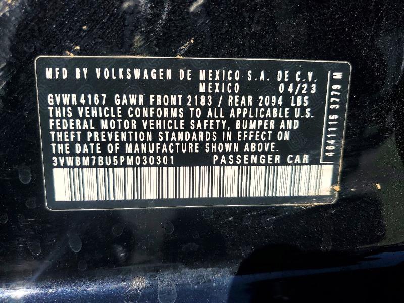 Aukcja sprzedaży 2023 Volkswagen Jetta, vin: 3VWBM7BU5PM030301, numer aukcji: 65834846