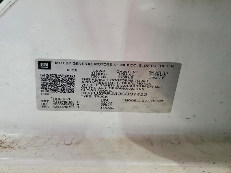 Продажа на аукционе авто 2018 Gmc Sierra, vin: 3GTU2PEJ3JG337412, номер лота: 63935536