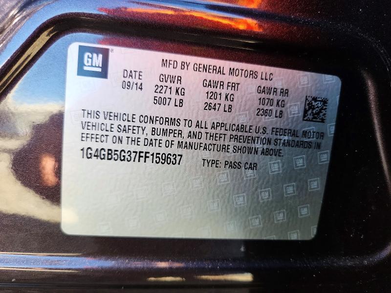 64114246 :رقم المزاد ، 1G4GB5G37FF159637 vin ، 2015 Buick Lacrosse مزاد بيع