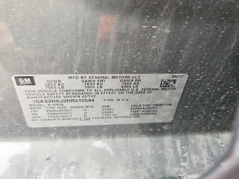 Продажа на аукционе авто 2017 Gmc Yukon Xl, vin: 1GKS2HKJ9HR315544, номер лота: 64772336