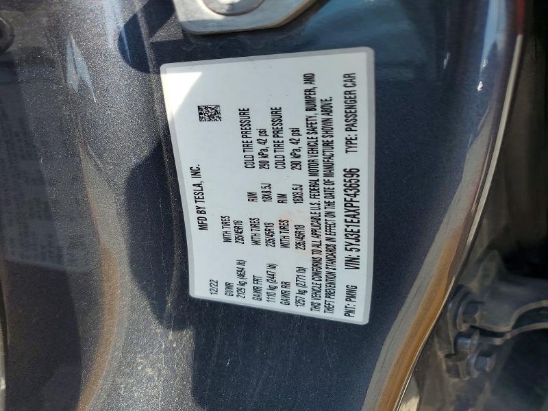 63253536 :رقم المزاد ، 5YJ3E1EAXPF436596 vin ، 2023 Tesla Model 3 مزاد بيع
