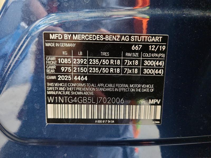 Aukcja sprzedaży 2020 Mercedes-benz Gla, vin: W1NTG4GB5LJ702006, numer aukcji: 67464176