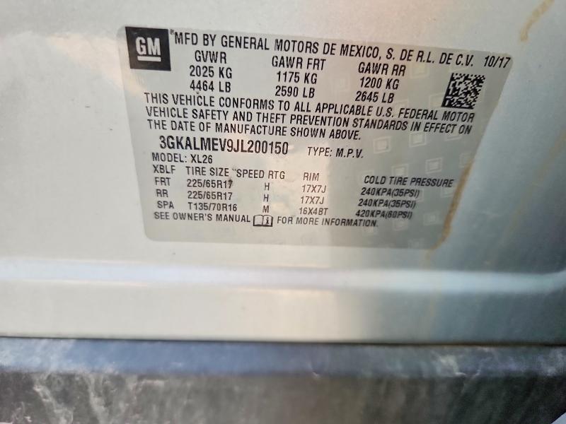 Aukcja sprzedaży 2018 Gmc Terrain, vin: 3GKALMEV9JL200150, numer aukcji: 64703576
