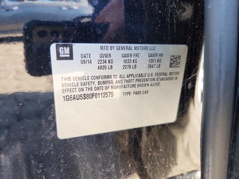 2015 Cadillac Cts მანქანა იყიდება აუქციონზე, vin: 1G6AU5S80F0112575, აუქციონის ნომერი: 66459566