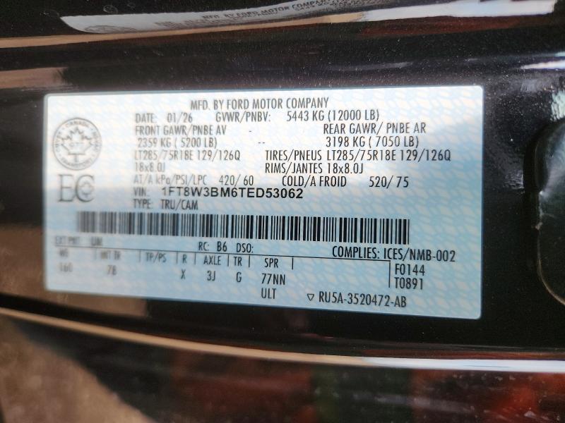 Aukcja sprzedaży 2026 Ford F350, vin: 1FT8W3BM6TED53062, numer aukcji: 63700286