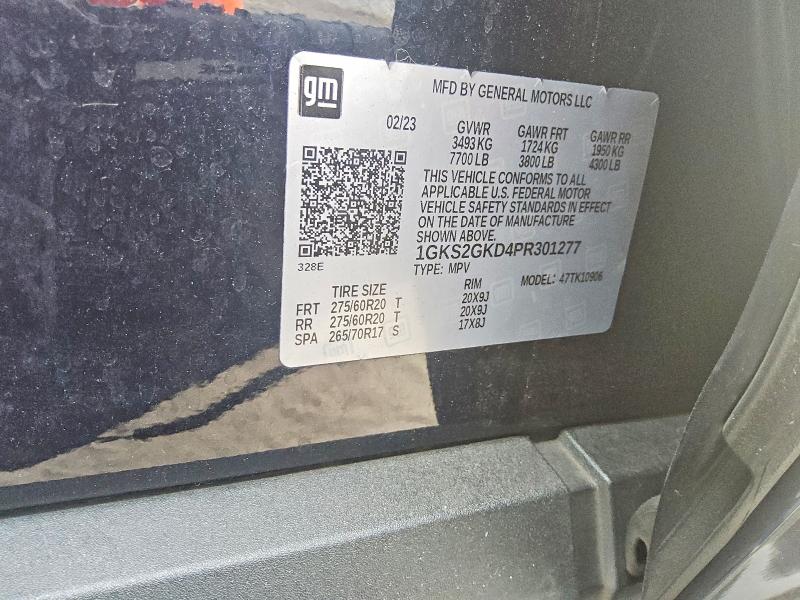 Продаж на аукціоні авто 2023 Gmc Yukon Xl, vin: 1GKS2GKD4PR301277, номер лоту: 64900956