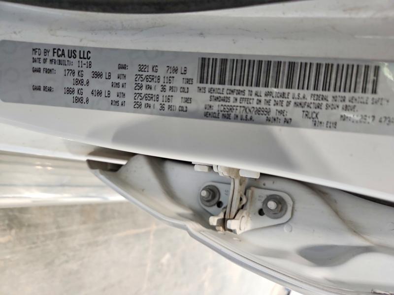 62491356 :رقم المزاد ، 1C6SRFFT7KN708990 vin ، 2019 Ram 1500 مزاد بيع
