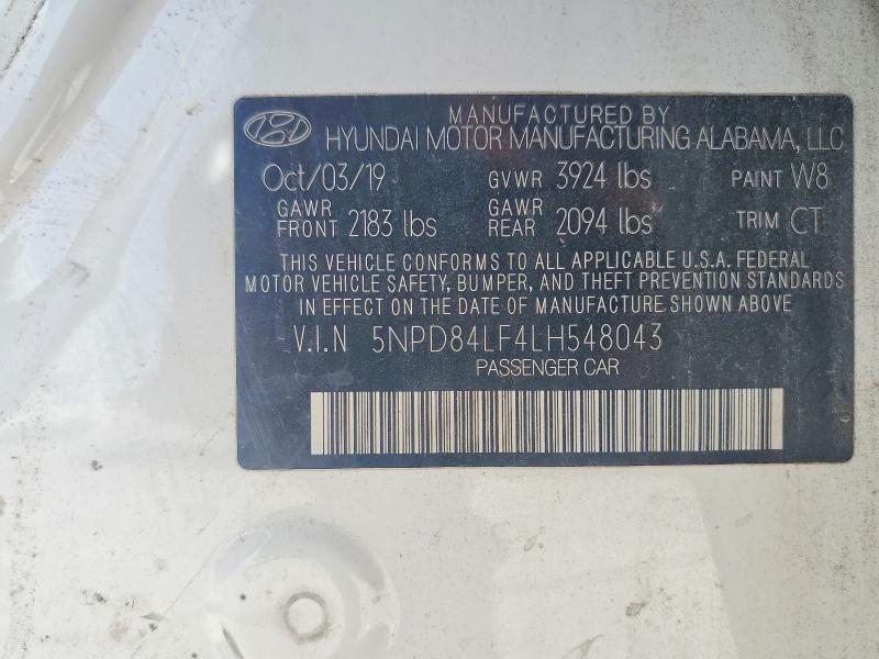 Продаж на аукціоні авто 2020 Hyundai Elantra, vin: 5NPD84LF4LH548043, номер лоту: 66389076
