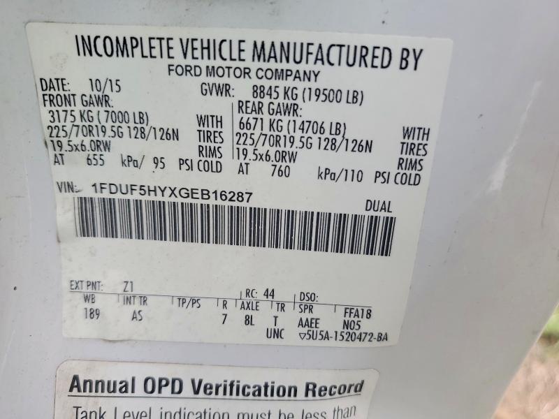 Aukcja sprzedaży 2016 Ford F550, vin: 1FDUF5HYXGEB16287, numer aukcji: 62284636