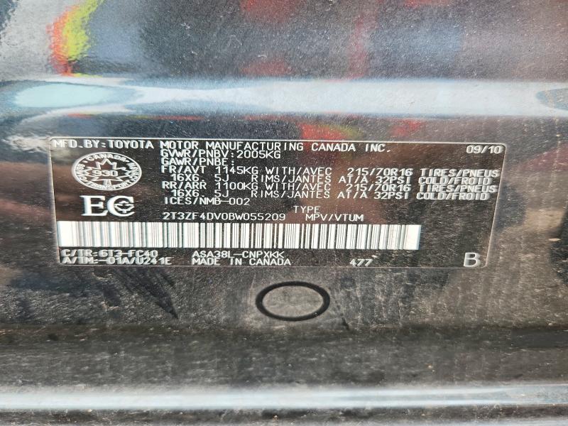 Продажа на аукционе авто 2011 Toyota Rav4, vin: 2T3ZF4DV0BW055209, номер лота: 65641086