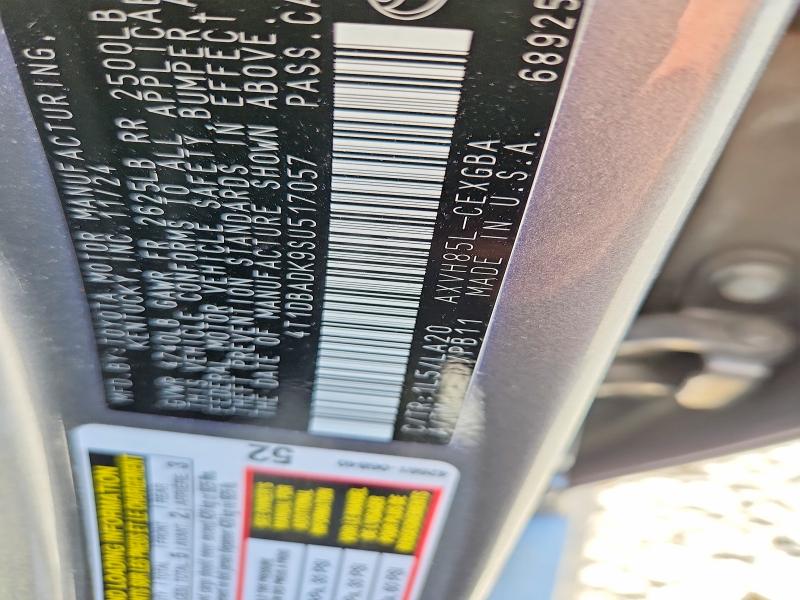 Продаж на аукціоні авто 2025 Toyota Camry, vin: 4T1DBADK9SU517057, номер лоту: 65856846