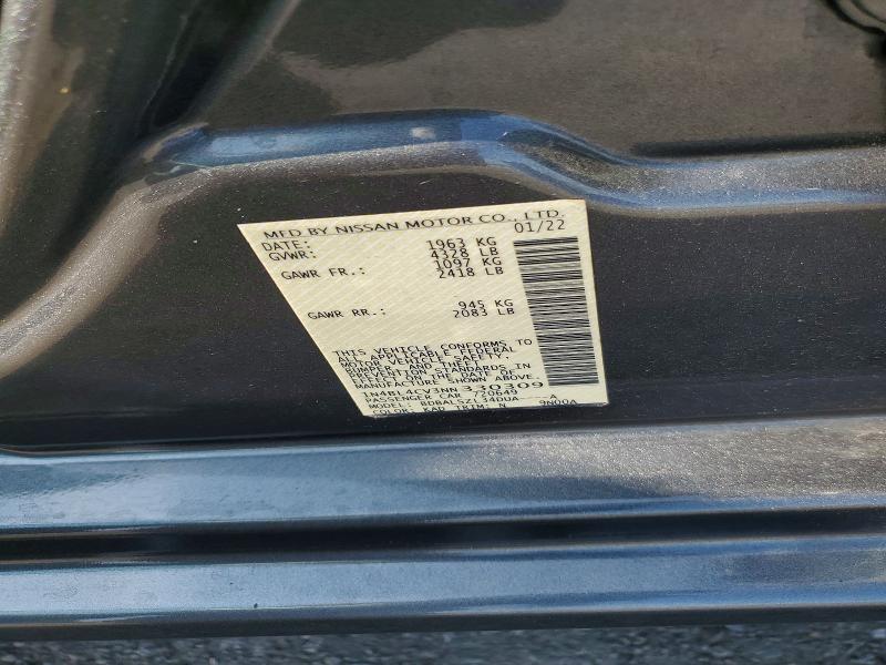 Продажа на аукционе авто 2022 Nissan Altima, vin: 1N4BL4CV3NN330309, номер лота: 66030416