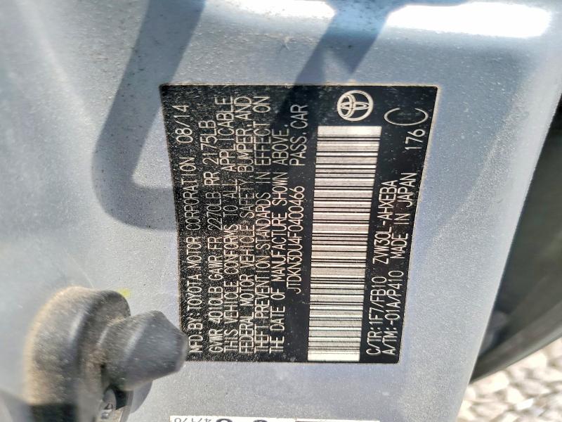 65999756 :رقم المزاد ، JTDKN3DU4F0400466 vin ، 2015 Toyota Prius مزاد بيع