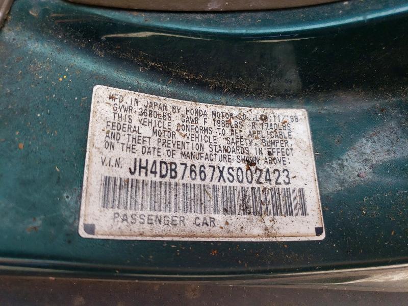 65342106 :رقم المزاد ، JH4DB7667XS002423 vin ، 1999 Acura Integra مزاد بيع