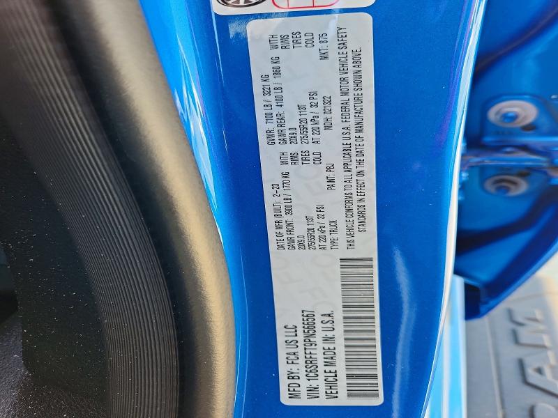 2023 Ram 1500 მანქანა იყიდება აუქციონზე, vin: 1C6SRFFT9PN566567, აუქციონის ნომერი: 64276296