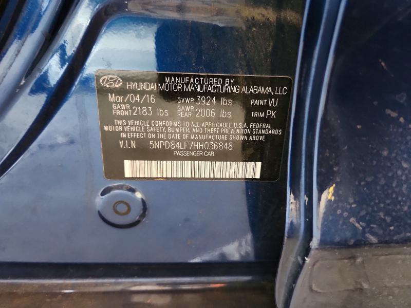 Продаж на аукціоні авто 2017 Hyundai Elantra, vin: 5NPD84LF7HH036848, номер лоту: 63446866