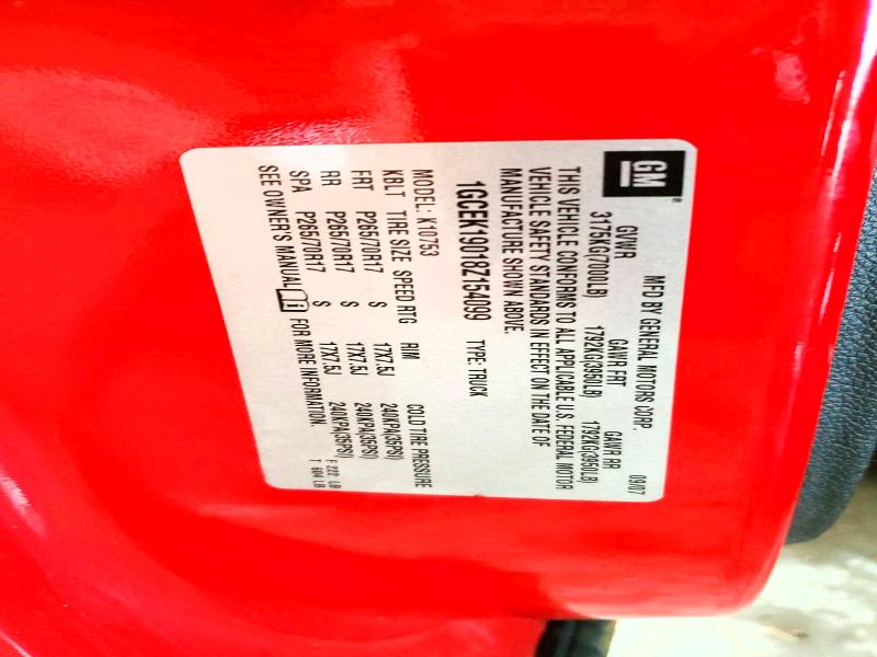 Aukcja sprzedaży 2008 Chevrolet Silverado, vin: 1GCEK19018Z154099, numer aukcji: 63695966